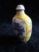 Chinese Qing Dynasty Qianlong Year Porcelain Green Dragon Snuff Bottle Snuff Bottles photo 4