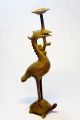 Rare Antique Candlestick Made From Brass Bird Stand On Turtle Style Other photo 1