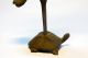 Rare Antique Candlestick Made From Brass Bird Stand On Turtle Style Other photo 7
