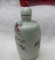 Collect Old China - Painting Crane,  Flowers - Porcelain Snuff Bottle - 3/3 Snuff Bottles photo 2