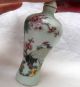 Collect Old China - Painting Crane,  Flowers - Porcelain Snuff Bottle - 2/3 Snuff Bottles photo 5