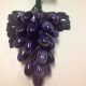 Vintage Africa Amethyst Grape Cluster With Dark New Jade Leaves - Handmade Other photo 1