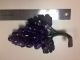 Vintage Africa Amethyst Grape Cluster With Dark New Jade Leaves - Handmade Other photo 2