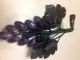 Vintage Africa Amethyst Grape Cluster With Dark New Jade Leaves - Handmade Other photo 5