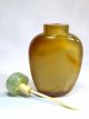 Rare Antique Hand Carved Snuff Bottle With Tusk Spoon & Jade Stopper Snuff Bottles photo 2