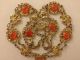 Antique Chinese Gilded Sterling Silver Carnelian Bats & Floral Pendant Necklace Necklaces & Pendants photo 3