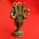 3 Heads Lord Ganesha God Of Success & Wisdom Thai Hindu Amulet Pendant Statues photo 1