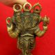 3 Heads Lord Ganesha God Of Success & Wisdom Thai Hindu Amulet Pendant Statues photo 4