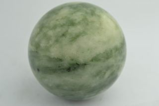 Asian Rare Old Collectibles Decorated Handwork Jade Carving Burnish Ball Statue photo
