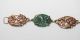 Antique Chinese 14k Gold Plated Copper Base Carved Jadeite Jade Floral Bracelet Bracelets photo 1