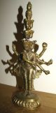 Brass Statue Of An Eight Arm Deity - From India India photo 2