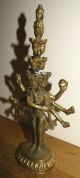 Brass Statue Of An Eight Arm Deity - From India India photo 3