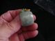 Vintage Carved Jadeite Jade Light Green 4 Color Crown Bat With Fruit,  Ruyi Ring Rings photo 3