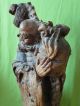 Chinese Immortal Figure.  Solid Tree Trunk.  Perfect Condition Other photo 7