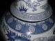 Chinese Blue And White Dragon Vase Bombay Made In China Mahogany Stand 16 