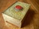 Art Deco Vintage Chinese Carved Cinnebar,  Pierced Jadeite? Lid Engraved Box Boxes photo 1