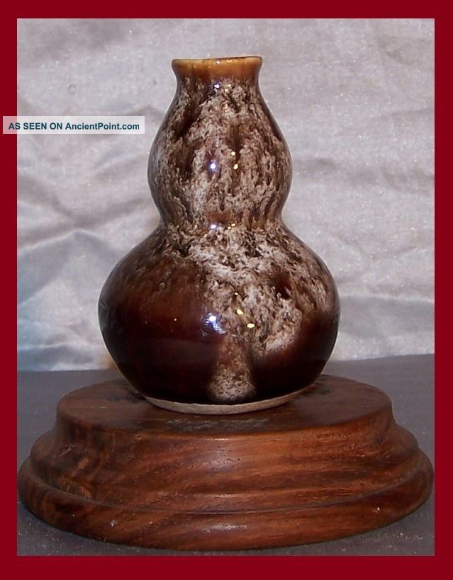 Chinese Exquisite Porcelain Brown Flambe - Glaze Vase Pumpkin No Backup Vases photo
