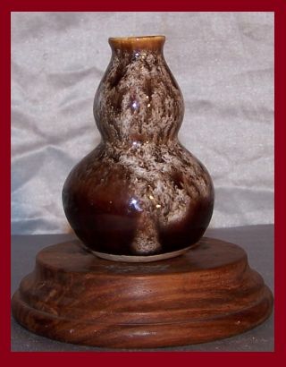 Chinese Exquisite Porcelain Brown Flambe - Glaze Vase Pumpkin No Backup photo