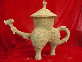 Chinese Bronze Ancient Dragon - - Cooking Vessel Exquisite Curio Collection Rare photo