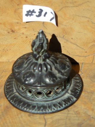317 Vintage Bronze Lid For Incense Burner Or Jar 2 - 3/8 