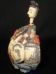 Ox Bone 象牙 Chinese Canton Carved Polychrome Snuff Bottle Empress On An Elephant Snuff Bottles photo 5