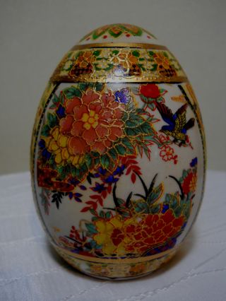 Antique Chinese Egg Hand Painted photo