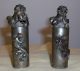 Antique Chinese White Copper Kirin On Pillars Other photo 1