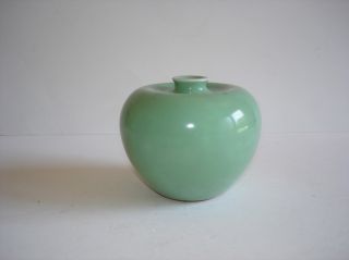 Chinese Celadon Apple Water Pot Marked photo
