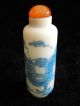 Chinese Qing Dynasty Porcelain Green Dragon Snuff Bottle Snuff Bottles photo 1