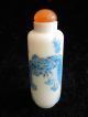Chinese Qing Dynasty Porcelain Green Dragon Snuff Bottle Snuff Bottles photo 2