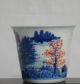 Chinese Blue And White With Purple Porcelain Handmade Hand - Painted Landscape Cup Bowls photo 4