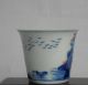 Chinese Blue And White With Purple Porcelain Handmade Hand - Painted Landscape Cup Bowls photo 5