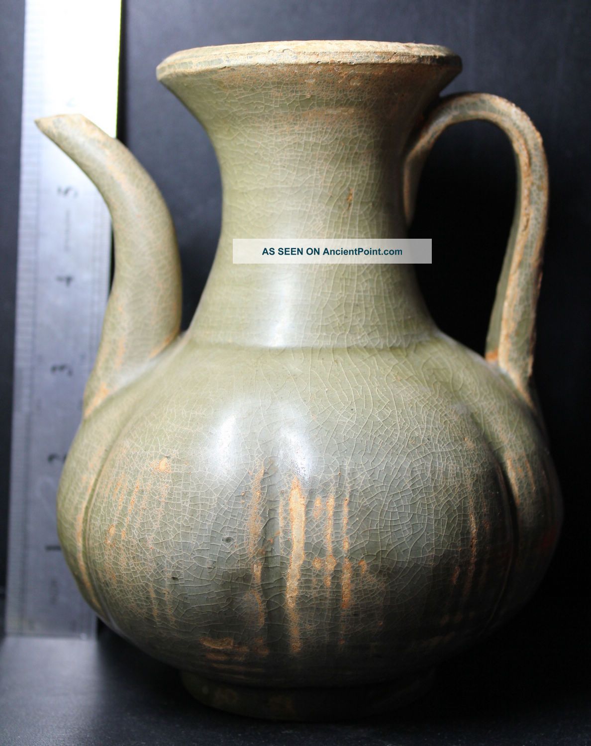 Antique Chinese Old Rare Beauty Of The Porcelain Teapot Vases photo