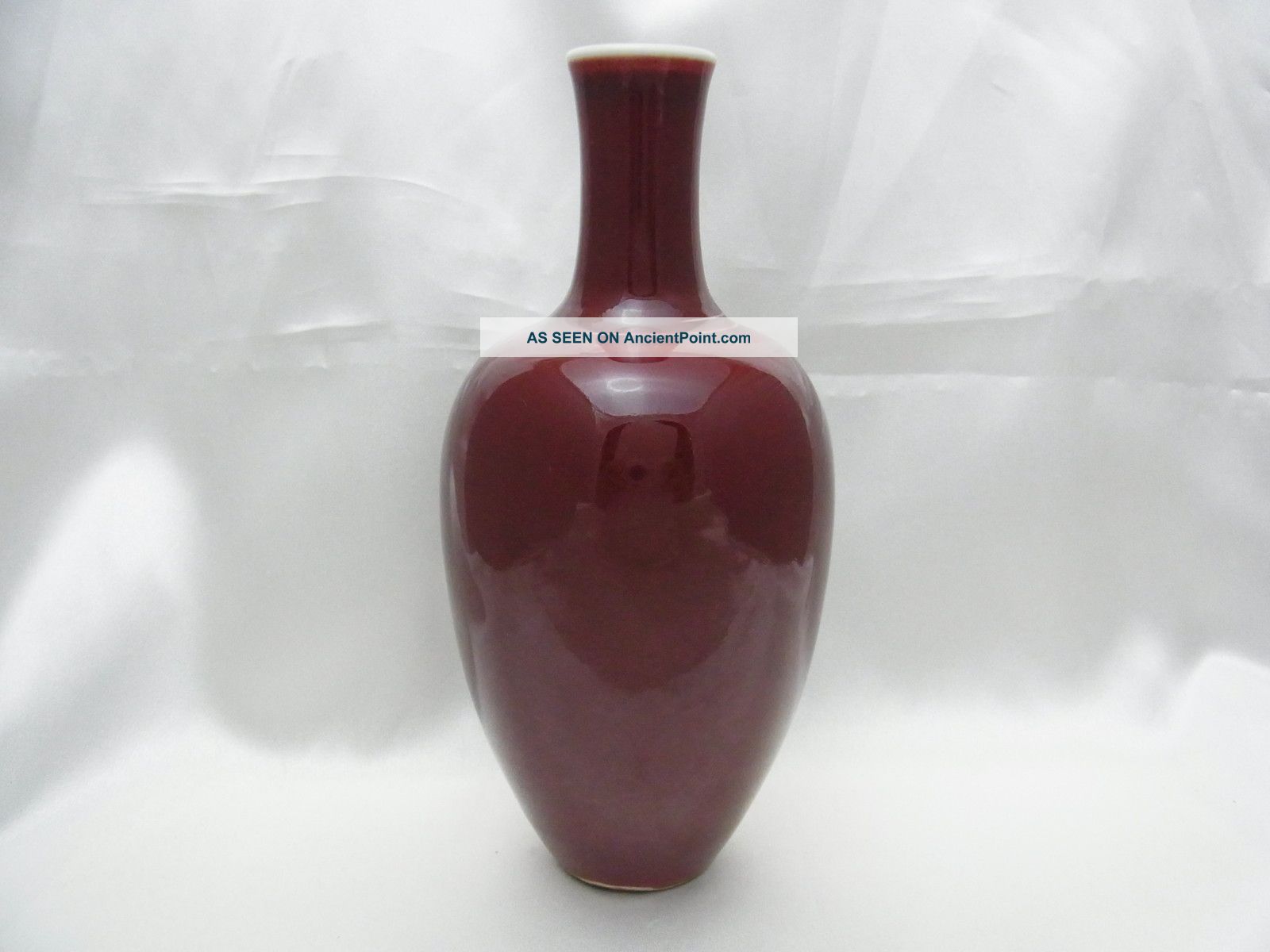 Old Chinese Red Porcelain Vase - Shinsha - W/box - Qing Dynasty 686 Vases photo