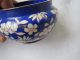Antique Chinese Cloisonne Enamel Cobalt Color Cigarettes Ashtray Bowl Bowls photo 8