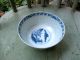 Vtg~chinese Blue/white Porcelain Bowl~china Hand Painted Scene~transparent Rice Bowls photo 5