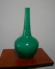 Chinese Asian Culture Apple Green Porcelain Tall Candlestick Vase 