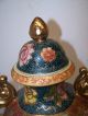 Antique Chinese Gold Porcelain Famille Vase Vases photo 4