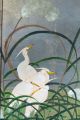 Japanese/chinese Four Panel Byobu Folding Screen/hanging Hand Painted With Stork Other photo 10