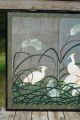 Japanese/chinese Four Panel Byobu Folding Screen/hanging Hand Painted With Stork Other photo 3