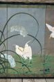Japanese/chinese Four Panel Byobu Folding Screen/hanging Hand Painted With Stork Other photo 5