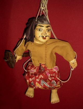 Puppet Statue Burma / Burmese Thai Wooden Handmade Marionette Ii photo