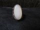 A Chinese Antique White Jade Ring Mounted On Silver Rings photo 1