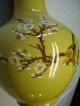 Chinese Qing Dynasty ? Vase Hand Painted Birds Flowers Tree Pottery Signed Vases photo 3