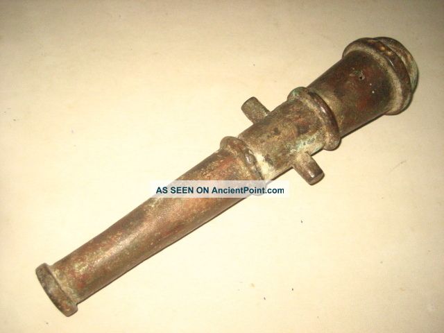 Rare Antique Chinese One Hole Bronze Cannon Other photo
