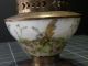 N533 Antique Chinese Kerosene Oil Burner Lamp,  Famille Porcelain,  Brass Other photo 3