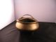 Antique Chinese Footed Bowl With Handles,  Heavy Brass,  Incense Burner,  Signed Bowls photo 8
