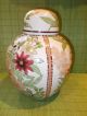 Large Floral Chinese Vases Urn Hand Painted Ginger Jar Canister Vases photo 1