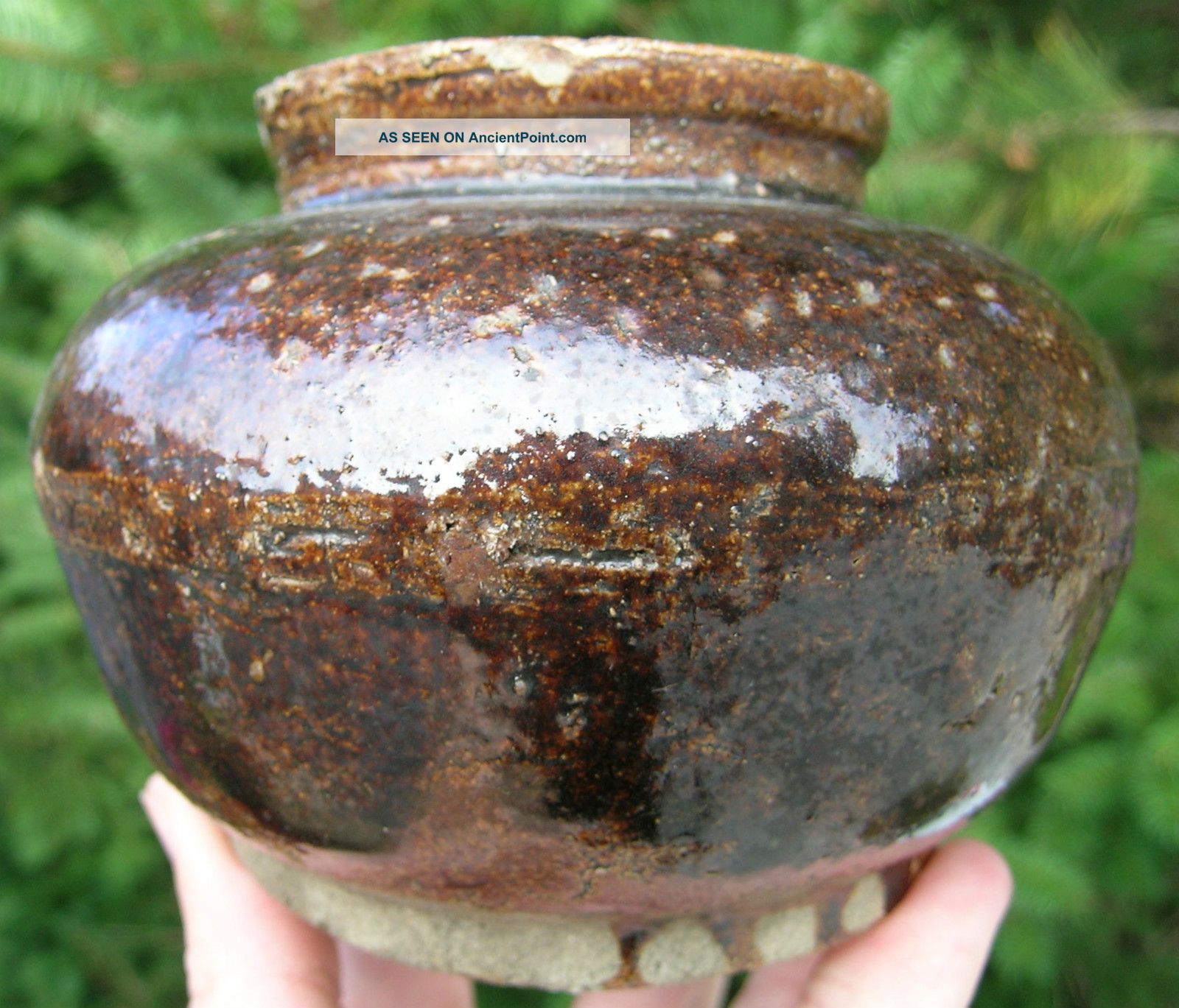 Antique Chinese Song Dynasty? Brown Glaze Pottery Vase From Old Collection Nr Vases photo