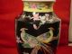 Antique Porcelain Famille Noire Wedding Vase Birds Of Paradise / Flowering Trees Vases photo 1